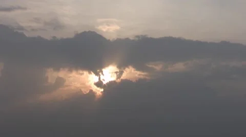 The sun appears through the clouds Stock Footage 47850049