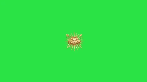 The sun approaches on green screen from the Chteau de Versailles  on green sc Stock Footage 279895629
