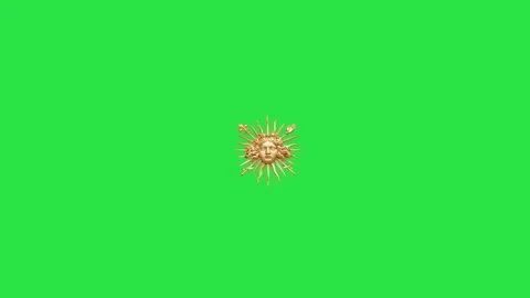 The sun approaches on green screen from the Chteau de Versailles and then rec Stock Footage 279895670