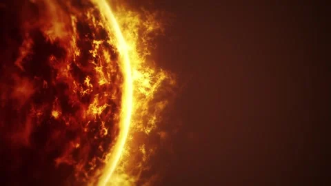 Sun Background With Burning Flames 스톡 동영상 278042524