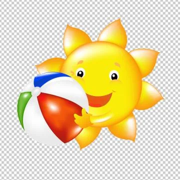 Sun With Ball Stock Illustration
