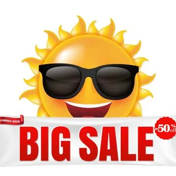 Sun With Banner Stock Illustration