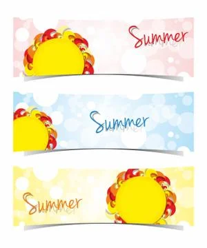 Sun Banners Stock Illustration