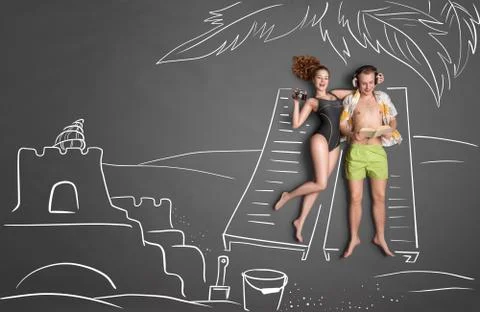 Sun bathing. Stock Photos