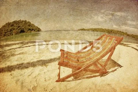Sun beach chair Stock Photos