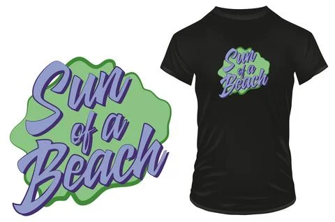 Sun of a beach. Funny double meaning quote. Vector illustration Stock Illustration