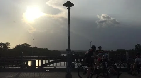 Sun Beam Lady Bird Bridge Stock Footage 50227644