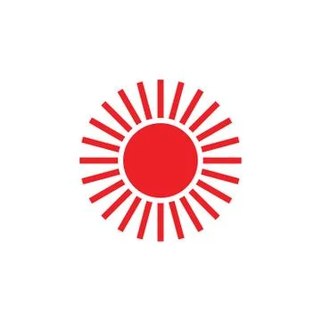 Sun beam simple geometric symbol logo vector Stock Illustration