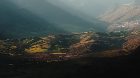 Sun beam on the valley. Stock Footage 232988052