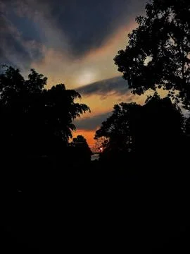 The sun beaming in the sky Foto stock