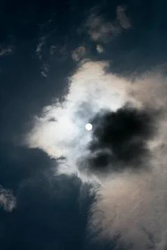 Sun behind the cloud dramatic sky scape fifty megapixels Stock Photos