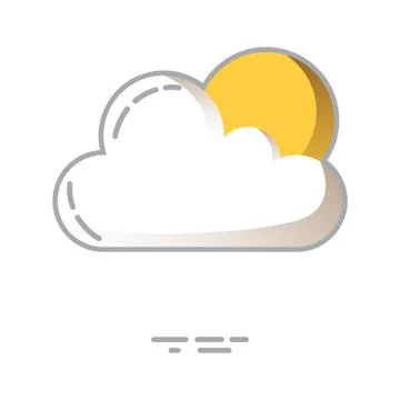 Sun behind cloud Illustrazione stock
