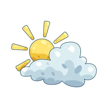 Sun behind cloud Stock-Illustration