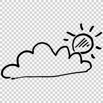 Sun behind cloud Illustration