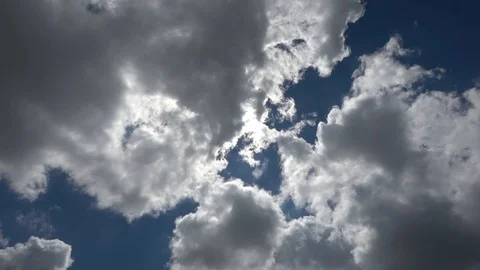 Sun behind clouds B, movement from left to right Stock Footage 111642073