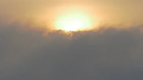 Sun behind Clouds Video stock 51984868