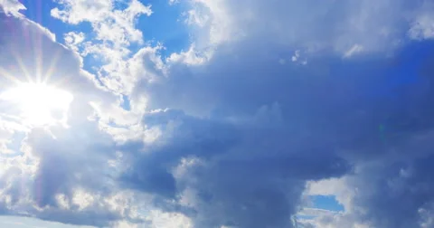 Sun from behind the clouds Stock Footage 68954192