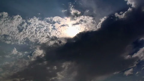 Sun Behind the Clouds Stock Footage 327886456