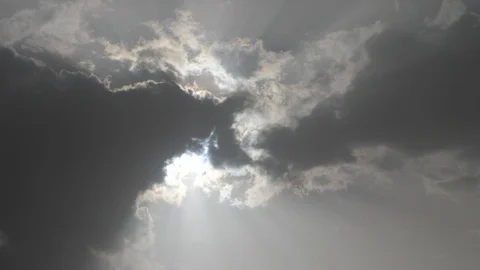 Sun behind the clouds in Morocco, Africa in 4K Stock Footage 91839498