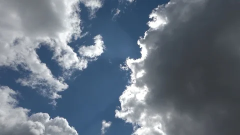 Sun behind clouds A, movement from left to right Stock Footage 111642133