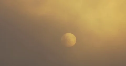 Sun Behind Fog Stock Footage