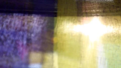 Sun behind prayer flags, close up Stock Footage 65776234