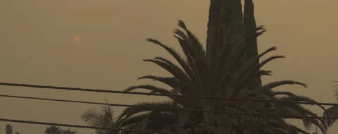 Sun behind Smoky Sky, Anamorphic Time Lapse 動画素材 139124801