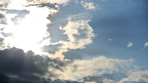 Sun Behind Timelapse Dark Clouds Video stock 23189665