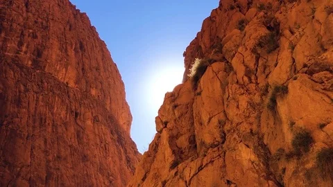 Sun Between Cliffs Stock-Footage 84305170