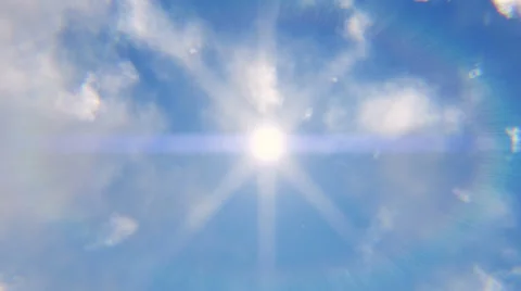 Sun between clouds Stock Footage 34477704