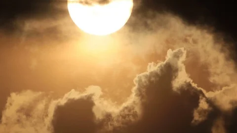 Sun between clouds Stock Footage 81454645