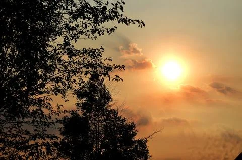 Sun between the clouds Stock Photos