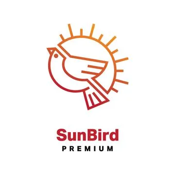 Sun Bird Logo Stock Illustration