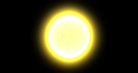 Sun on black background. Abstract sun on black background. Yellow rotating Stock Footage 283817213