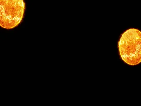Sun On A Black Background Stock-Footage 73134513