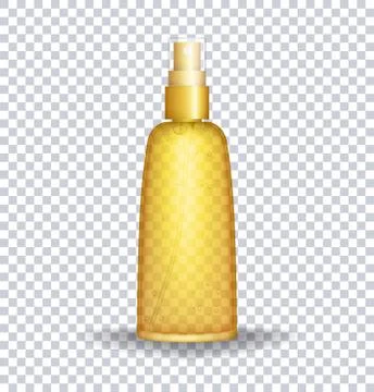 Sun block lotion Container. Sun care oil transparent bottle. Vector illustration Stock Illustration