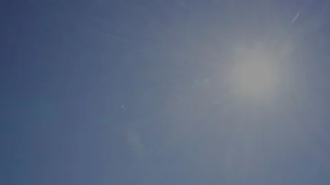The sun in the blue sky Stock Footage 158122649