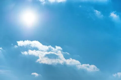 Sun on the blue sky Stock Photos