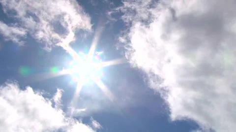 Sun Break in the Cloudy Sky Video stock 35866694