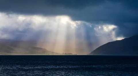 The Sun Breaks Through The Clouds Stock Photos