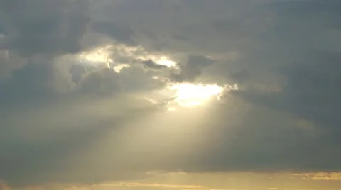 The sun breaks through at the clouds-timelapse Stock Footage 41714441