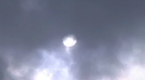 Sun Breaks Through Snow Clouds Stock Footage 8647606