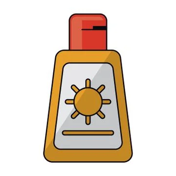 Sun bronzer bottle symbol Stock-Illustration