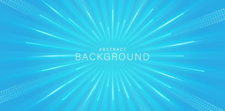 Sun brust blue background Stock Illustration