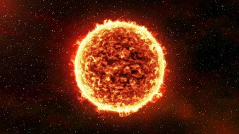 The Sun burning brightly on a stellar background Stock-Illustration