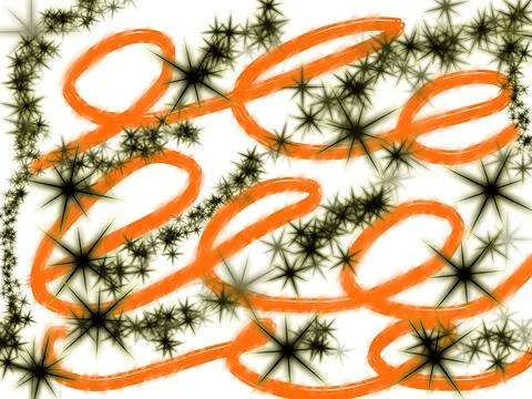Sun burst background with orange loups across wallpaper Stock Illustration