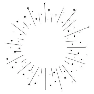 Sun burst frame icon Stock Illustration
