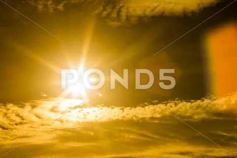 Sun burst with lens flare. Stock Photos