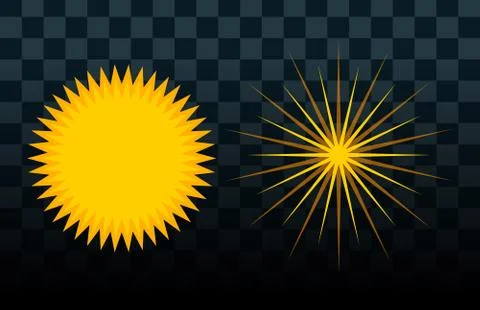 Sun burst star icon set vector illustration summer isolated nature shine Ilustração Stock