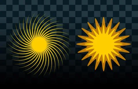 Sun burst star icon set vector illustration summer isolated nature shine Stock Illustration